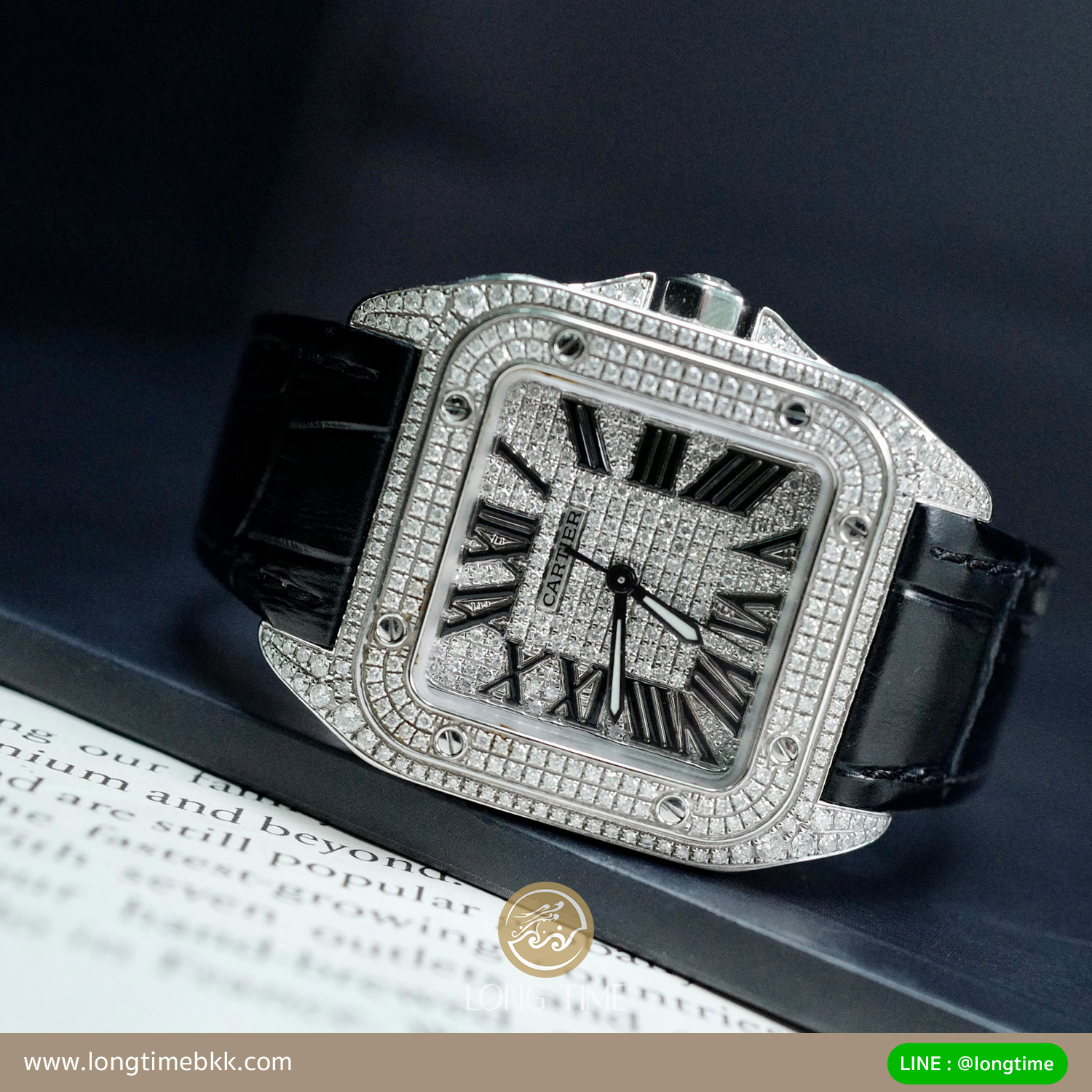 Cartier Santos 100 Full Diamond M 2018 01