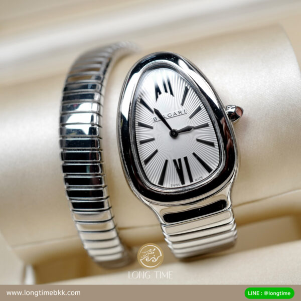 Bvlgari serpenti tubogas watch white dial 1 row
